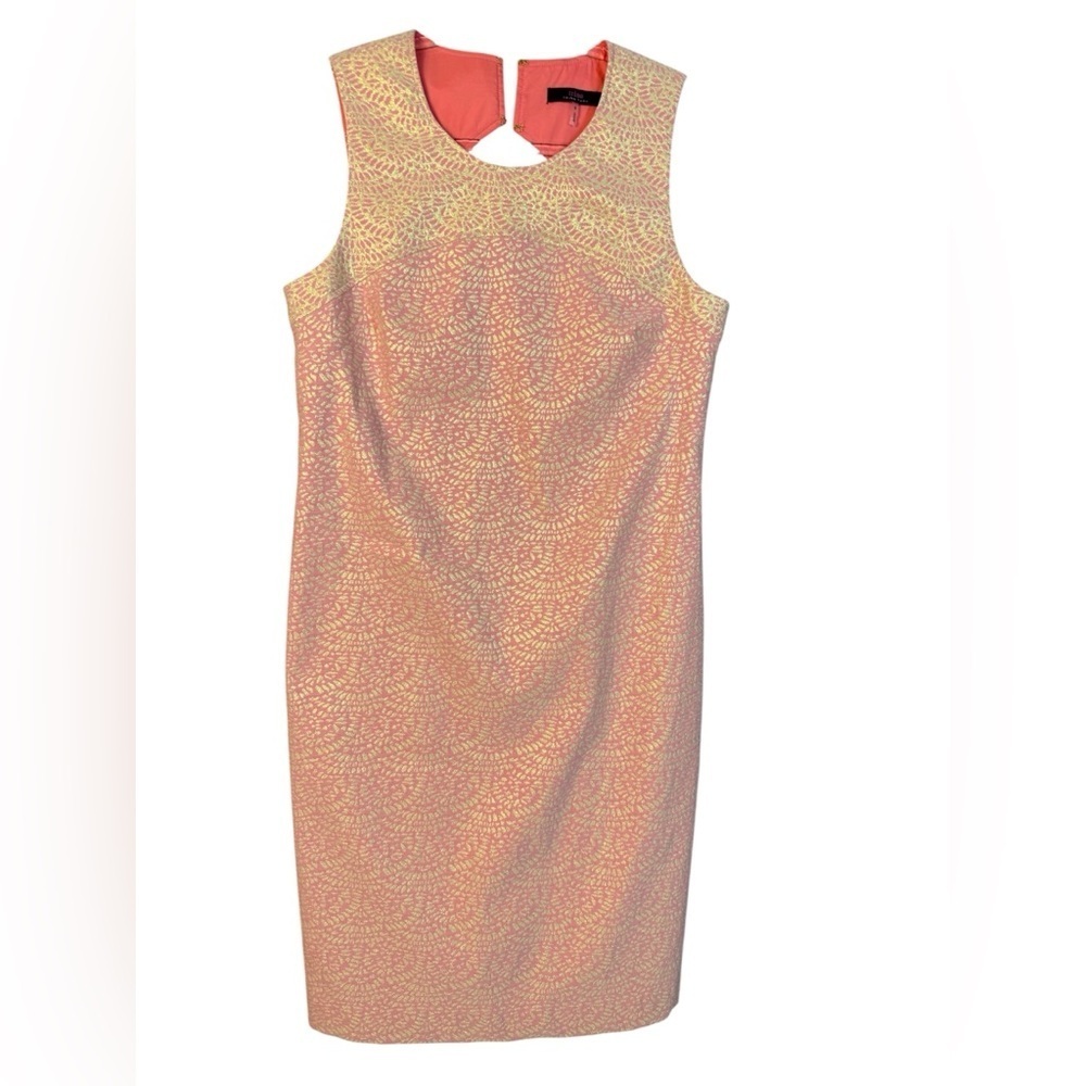 Trina Turk elegant pink and gold sleeveless dress size 6 - Picture 2 of 9